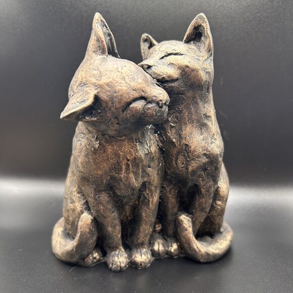 Cats Frith Sculptures Yum Yum and Friend Cold Cast Bronze by Paul Jenkins 6 inch - Picture 1 of 13